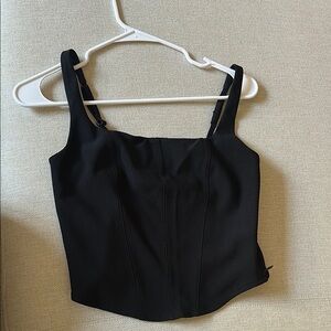 Abercrombie & Fitch Cropped Black Corset Top - M